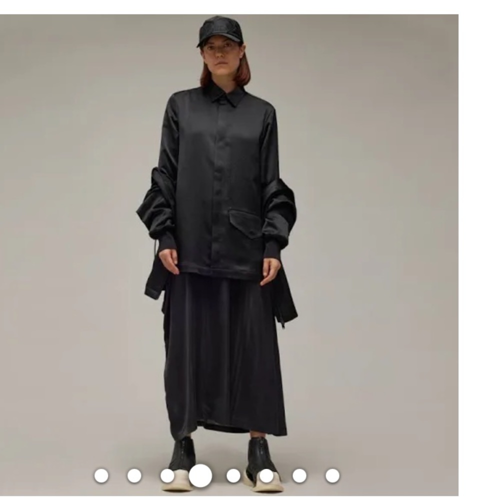 Y-3 Black Button long sleeve Shirt